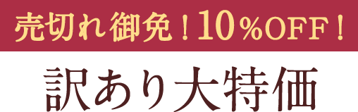 売切れ御免！10%OFF！訳あり大特価